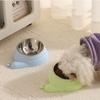 Stainless Steel Pet Cat Feeder Bowl Anti-spill Anti-leakage Food Water Bowls Snail Shap Non-slip Food Storage Container Home