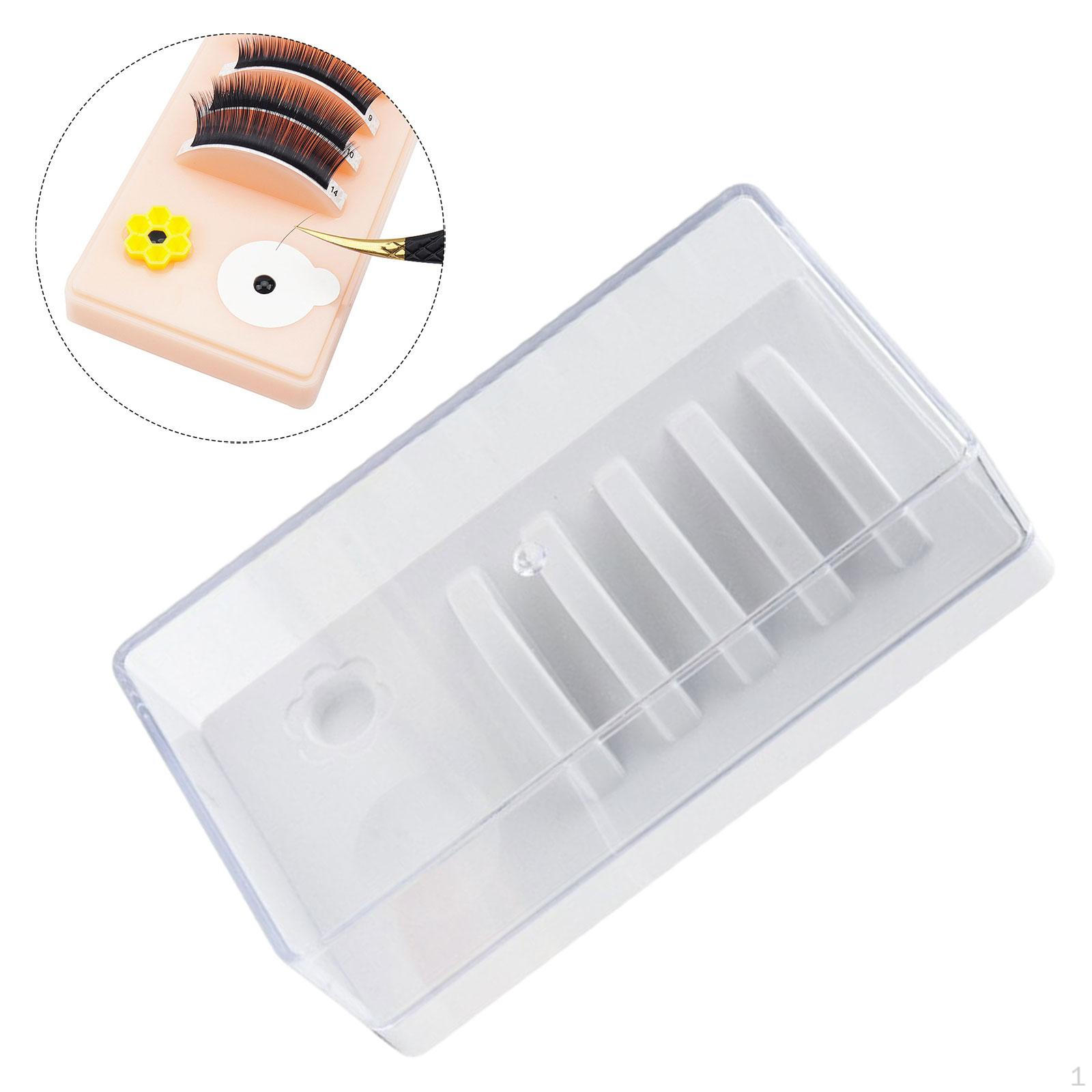 

Acrylic Eyelash Grafting Pallet with Cover for Beginners Organizer Box,Sturdy,Professional Lash Tile белый