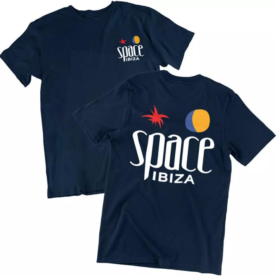 Space Ibiza Beach Club Logo Mens T shirt Navy Blue Festival Top Beefa Night Club M