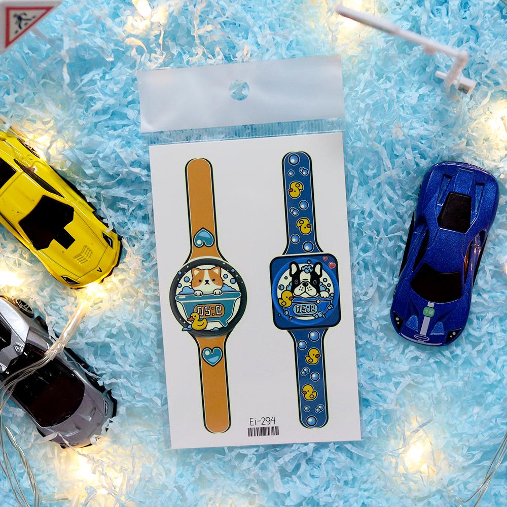 1 Sheets Waterproof But Easy Remove Kids Watch Tattoos