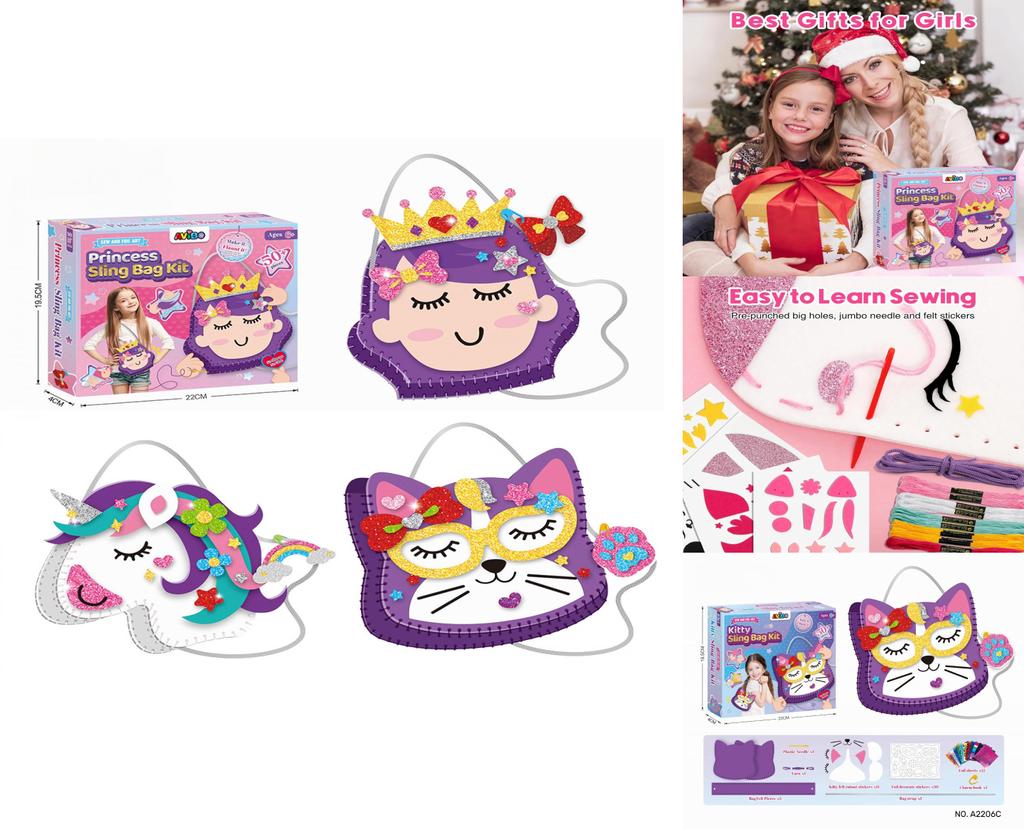 Diy Craft Bundle For Children Featuring Felt Fabric For Handmade Bags And Interactive Learning