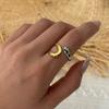Stainless Steel Gold Color Silver Color Waterdrop Finger Rings For Women Men Simple Geometric Stripe Stackable Open Ring Jewelry