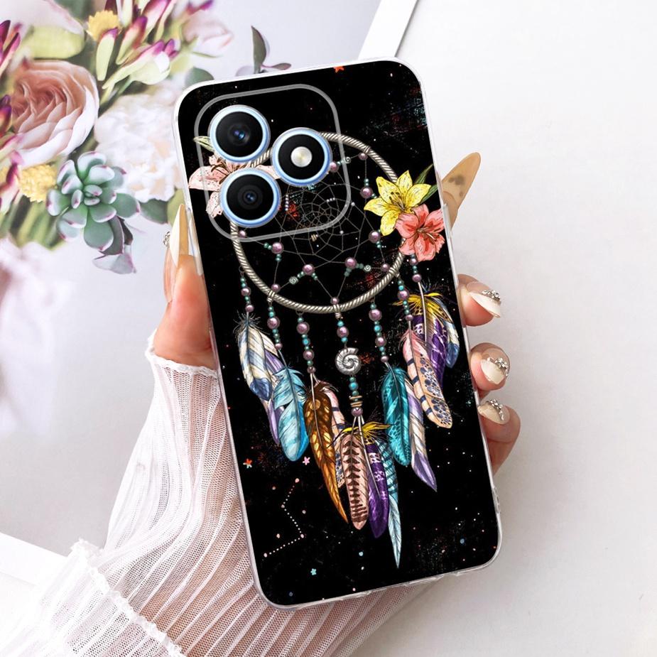 For Honor X8d 4G Case Beautiful Girl Peacock Painted Cover Soft Silicone Phone Case For Honor X8d X 8d HonorX8d 4G Fundas Bumper