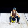 1/64 Scale Fishing Figure Character Landscape Accessories Resin Ornament Tiny People Model