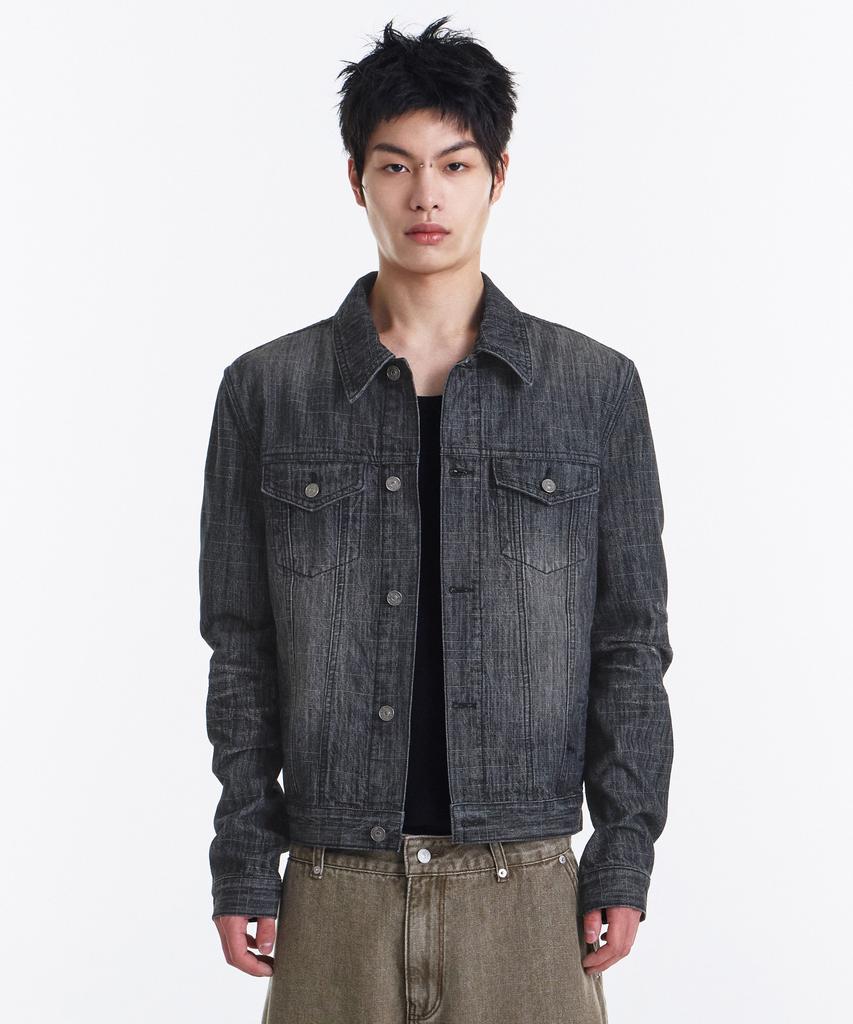 Kichul Aged Denim Jacket (Washed Black)