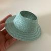 Doll Sun Hat With Ear Cutouts Empty Top Straw Hat  For Costume Cosplay Decorative Party Accessory In Assorted Color