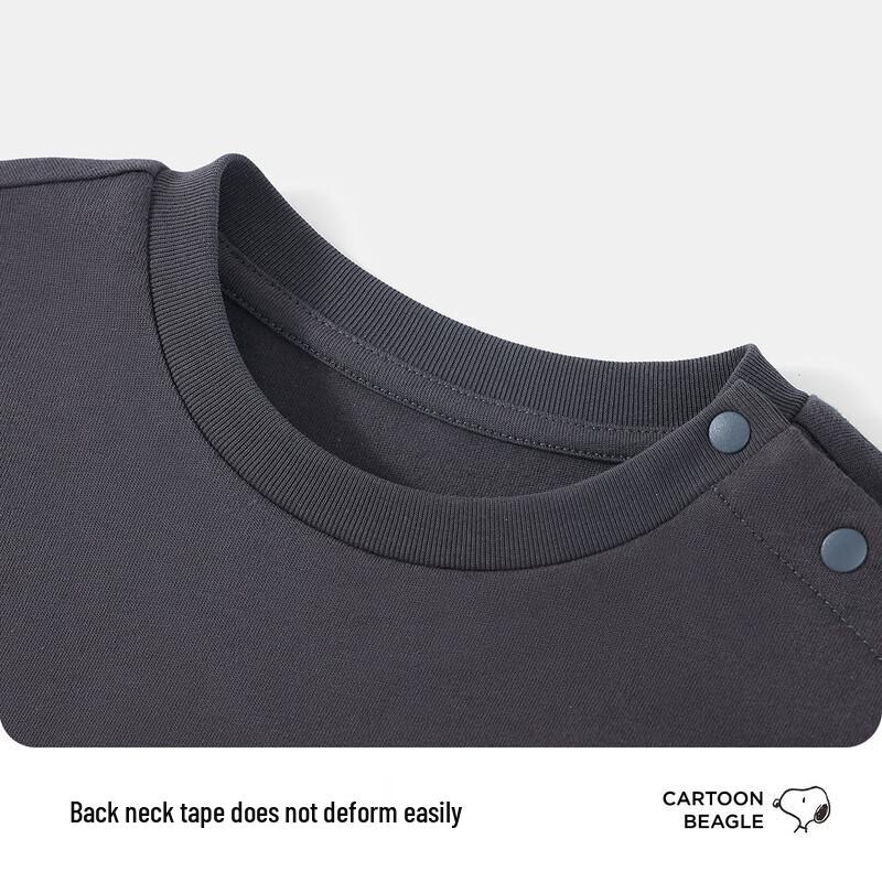 Snoopy Boys' Faux Two-Piece Long-Sleeve T-Shirt