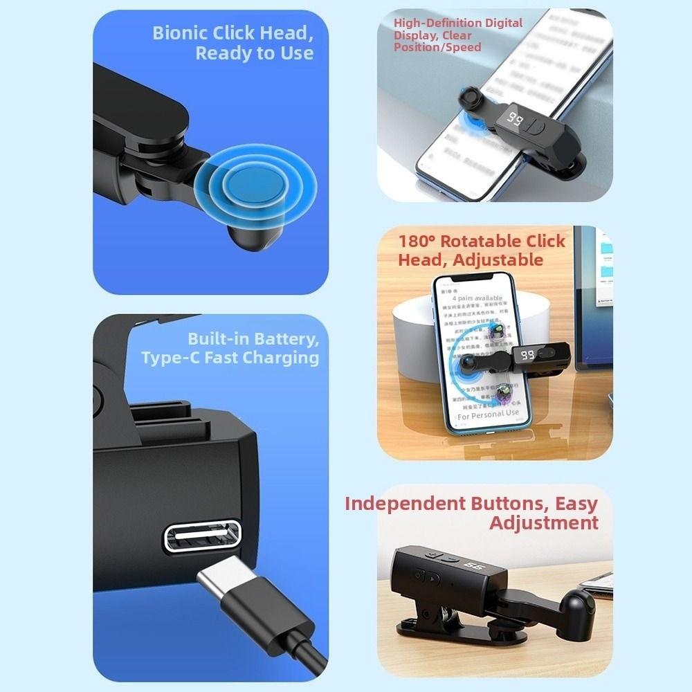 107 Gears Auto Screen Clicker USB Auto Clicker Tapper Liker Electric Auto Page Turner  for Phone