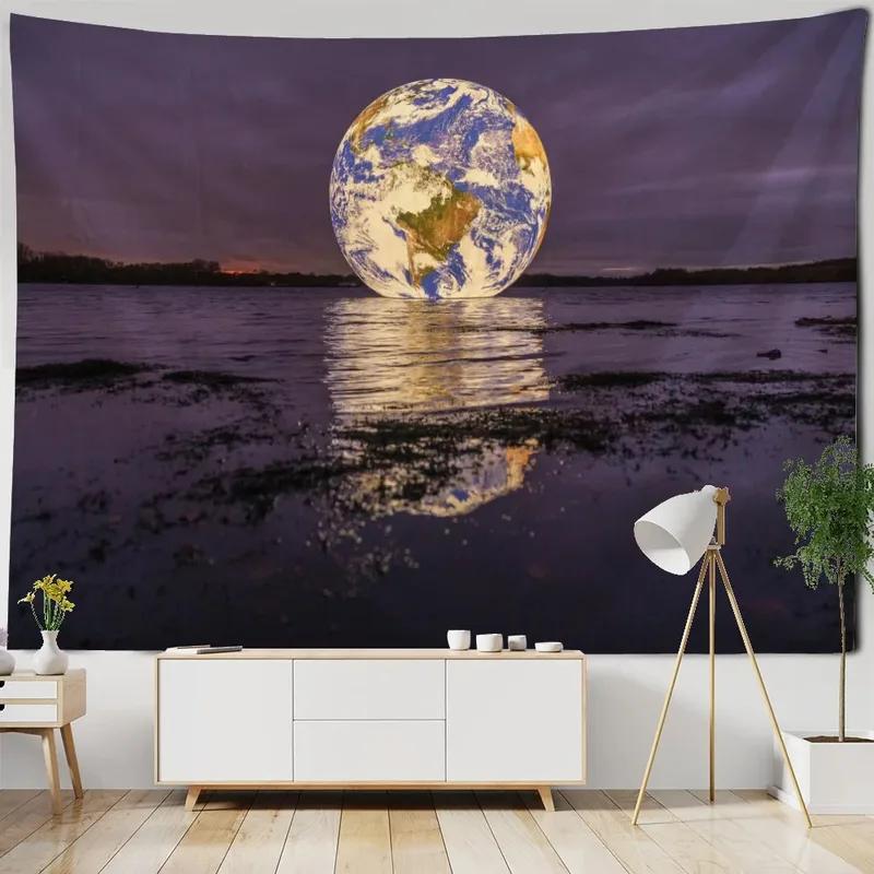 Cave Scenery Moon Pattern Tapestry Home Wall Decoration Tapestry Bedroom Living Room Tapestry