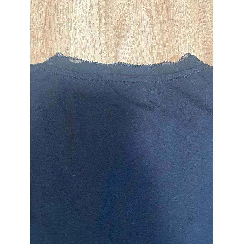 Used [225529] HUGO BOSS Hugo Boss Like new! Short-sleeved T-shirt, cut and sew, V-neck, cotton/poly blend, with tag, INT S Men's, Black
