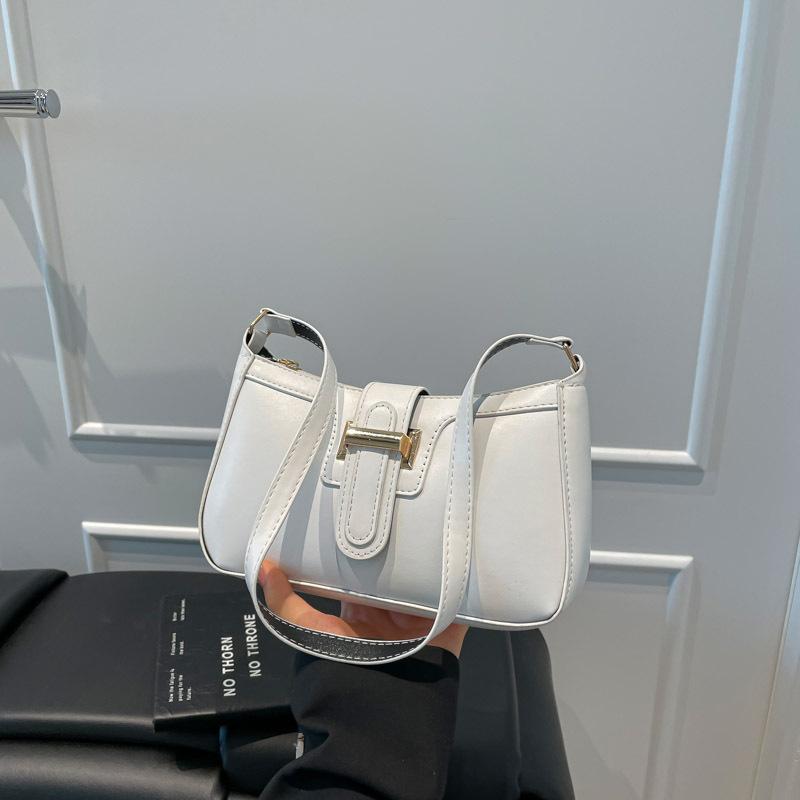 Retro fashion texture small square bag women's new trend casual armpit bag simple shoulder messenger bag