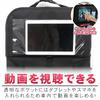 Car Seat Back Folding Small Item Rear Set of 2 Pocket, Table, Waterproof, Stain-Resistant, Storage, Space-Saving, Seat, (Black)