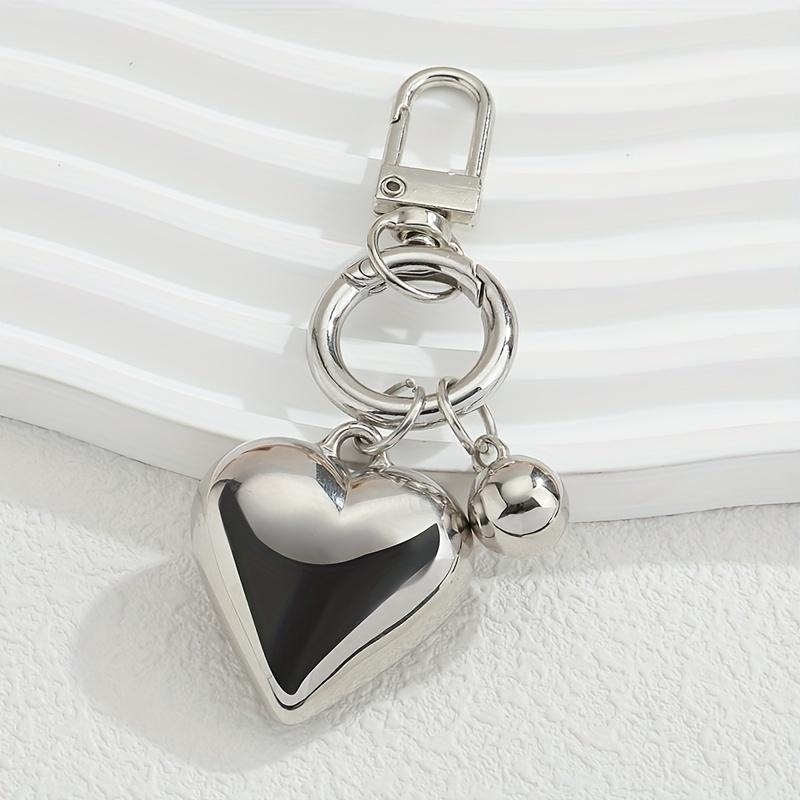 1pc Heart Keychain Love Theme Key Ring Purse Bag Backpack Car Charm Earphone Accessory, Gift For Valentine's Day