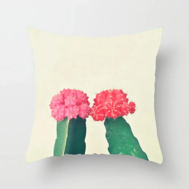 The Square Cushion Of The Cactus Pattern Is Used For Office Chairs For Home Decoration Simple Pillow Case Pillows Decor Home