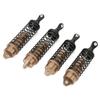 4pcs Aluminum Alloy Metal Front   Rear Shocks Struts Damper Fit for 1 10 Traxxas SLASH RC CarLight Coffee