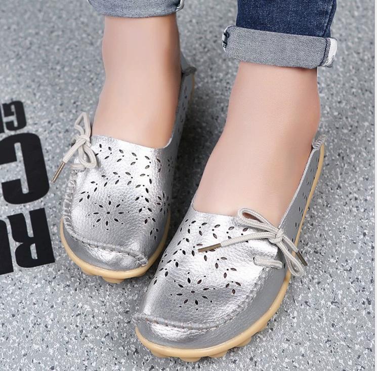 Women's Hollow Out Design Flat Shoes Casual & Breathable Slip On Shoes Women's Comfortable Shoes