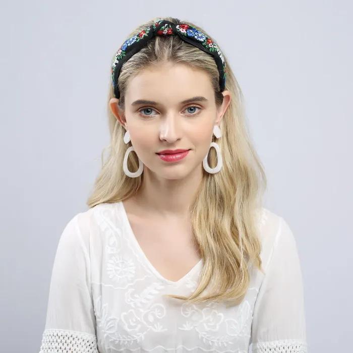 LALA Bohemian Flower Hairband - Black