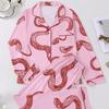 Girls' Spring/Autumn Long Sleeve Pajama Set - Printed, Casual, Comfortable