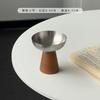 Stainless Steel Wooden Foot Dessert Goblet Fruit Bowl Restaurant Cake Ice Cream Dessert Bowl Ornament