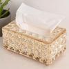 Crystal Tissue Box European Style Luxury Transparent Paper Towel Container for Bathroom Vanity Dining Room Home Decor
