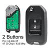 433Mhz 2Buttons Car Remote  Key with Electronic 47 G Chip / HLIK6-3T
