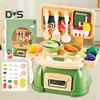 Kids Kitchen Play Set with 30Pcs Pretend Toys Role-playing Kitchen Set Develop Hands-On Skills Cooking Simulation Toys for Kids