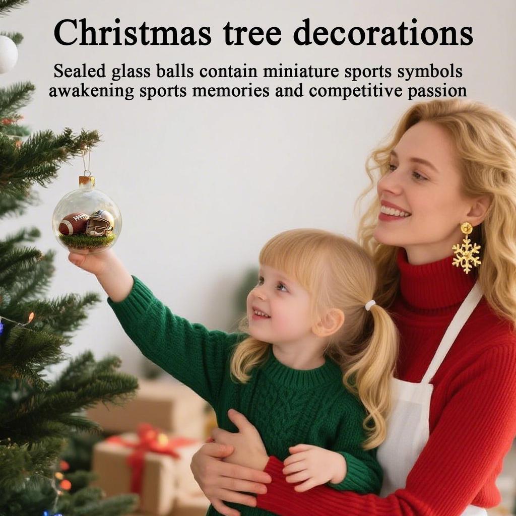 Christmas Tree Balls Ornaments Festival Sports Scene Ball Decoration Christmas Tree Ornament for Gathering Mantle Fireplace