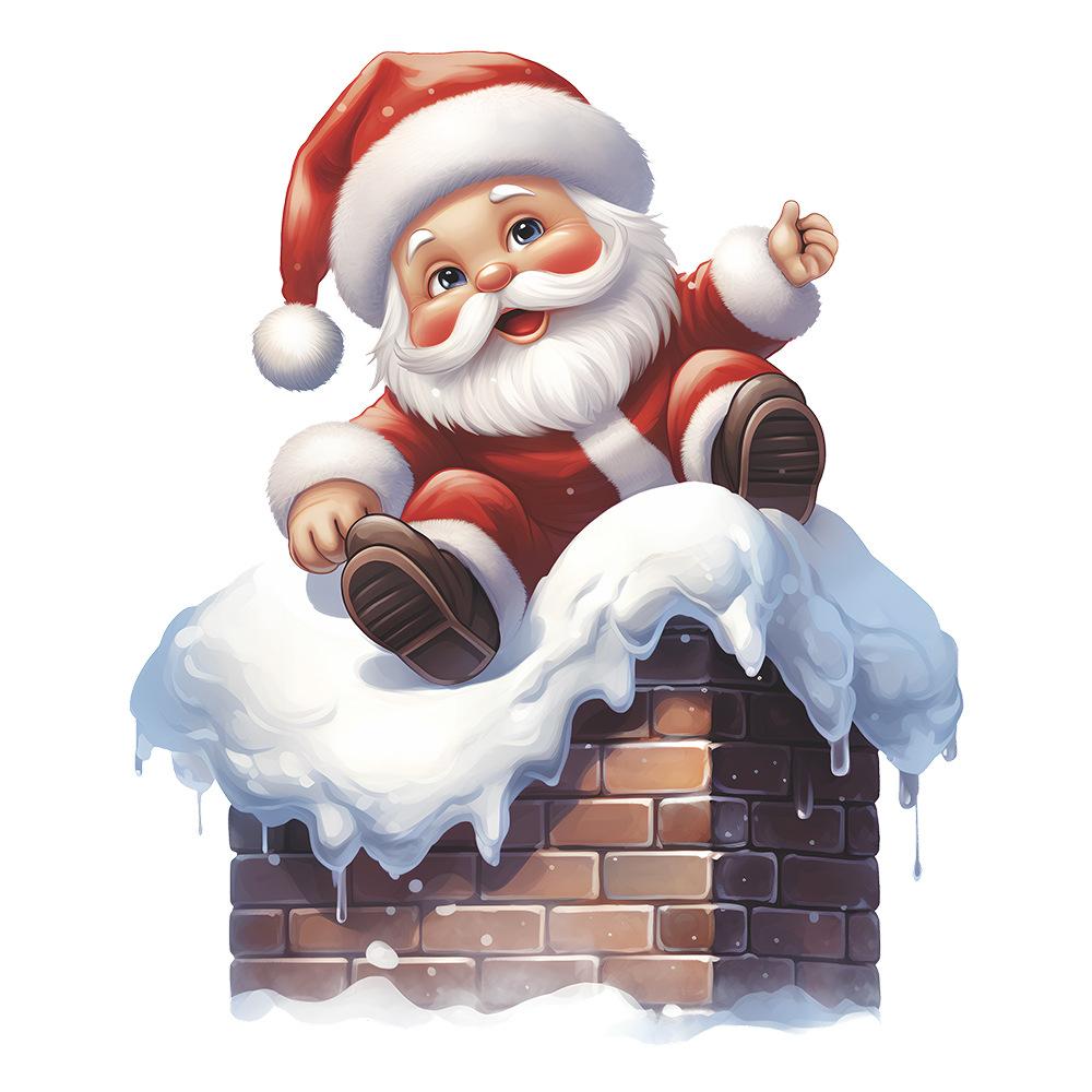 Fun-f260 Santa Claus Střešní prostředí Dekorativní skleněné dveře a okna Samolepky na okna