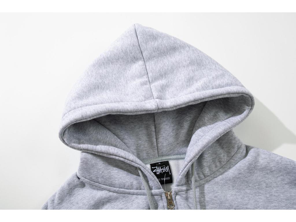 STU Plus Zamatová Unisex Bunda s Kapucňou na Zips - Teplé, Trendy Jesenné/Zimné Oblečenie pre Študentov.