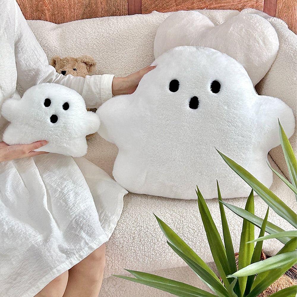 Kawaii Cushion Cotton Plush Toy Home Decor White Cloud Ghost Pillow  Halloween