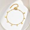 Charms Butterfly Bracelets for Women, 18k Gold Plated Adjustable Stainless Steel Chain Bracelet, Tarnish Free Dainty Jewelry