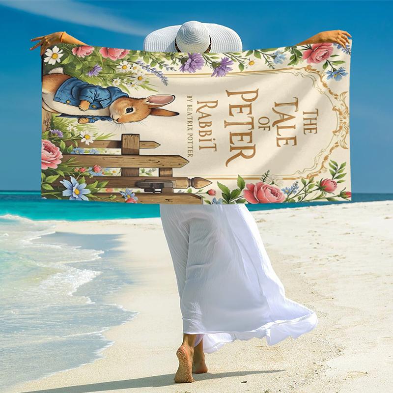 Peter Rabbit Fashion Beach Towel: Ideal for Summer Adventures Soft, Absorbent and Quick Drying Suitable for Swimming and Bathing