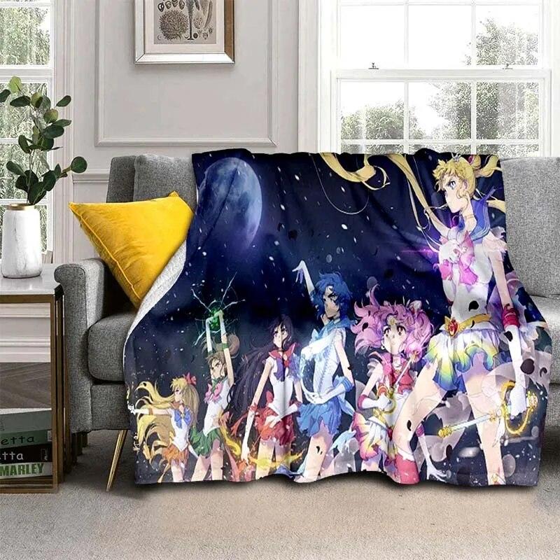 Moon Girl blanket for beds,Flannel thin blanket for summer, Anti-Pilling cooling blanket,Portable picnic blanket