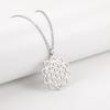 LIKGREAT Flower of Life Pendant Necklace for Women Mandala Chakra Hollow Stainless Steel Charms Jewelry Geometry Amulet Gift