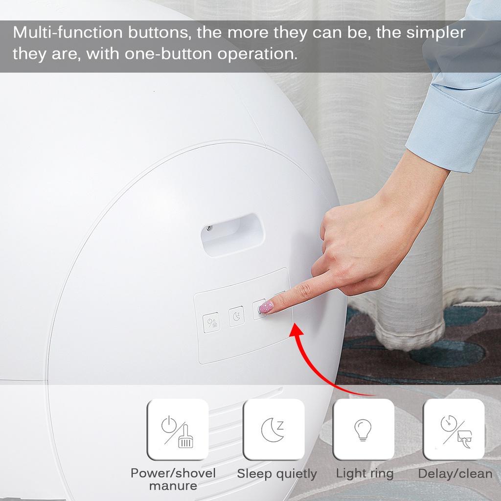 Lid Cats Toilet Splash-proof Automatic Closed Smart Wifi Pet Litter Tray Self Cleaning With Litter Scoop Electric Cat Litter Box