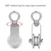 2pcs Dual Bearings Cable Pulley Wheel 304 Stainless Steel Rope Pulley Roller  Home Gym