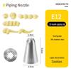 Korean Style Baking Tool Set: 304 Piping Tips for Medium Cakes, Puffs, Cookies & Biscuits