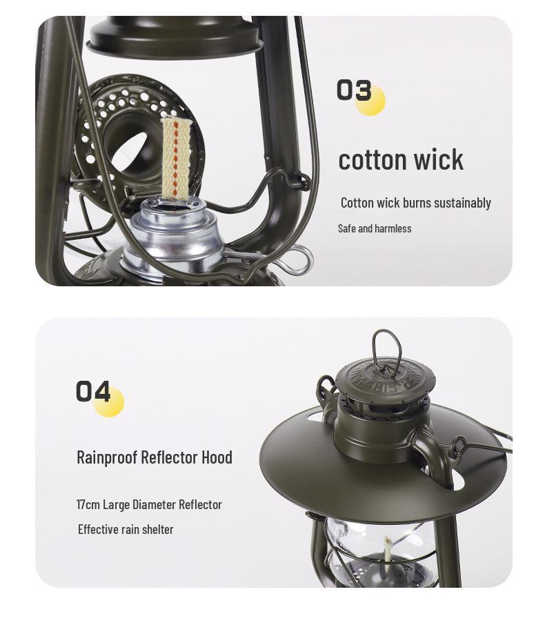 Cross 276 Retro Kerosene Camping Lantern: Outdoor Tent Atmosphere Light