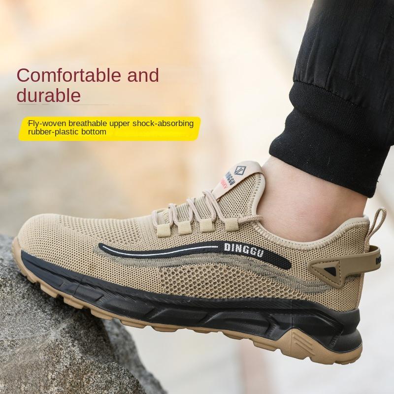 

Labor Insurance Shoes Men s Breathable Anti-smashing Anti-piercing Safety Shoes Lightweight and Comfortable Steel Baotou Work Shoes 48