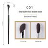 Schräger Sichel Pinsel Set für Make-up: Lidschatten-, Nasenkontur-, Unteraugen-Highlight- und Eyeliner-Pinsel aus Rosshaar und Wolle
