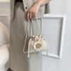 Mori Woven Women's Bucket Bag New  Summer Straw Cross Bag Korean Version Cute Shoulder Messenger Bag