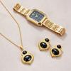 JYN-465 Stainless Steel Jewelry Gift Necklace Gold Non-oxidizing and Non-fading Fashion Earring Watch