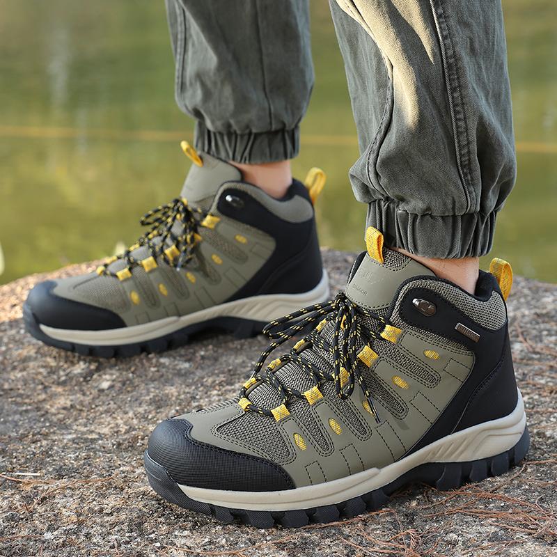 TUINANLE Men’s Walking Boots Spring Autumn Plus Size Side Outdoor Durable Hiking Desert Work Boots