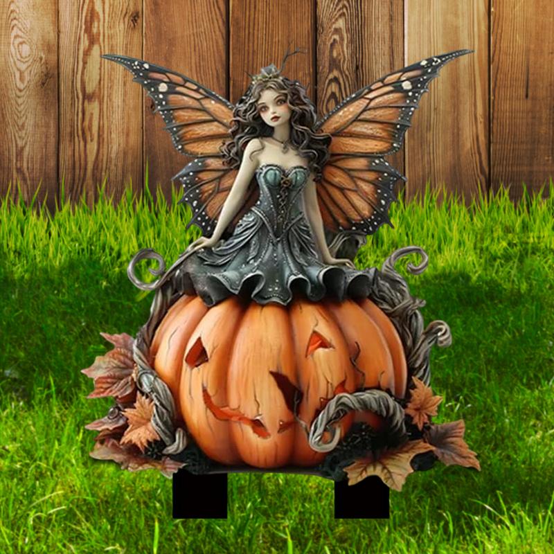 Elf Flower Pot Insert Plaque,Bohemian Fairy Flower Pot Decoration,Garden Fairy Statue, Fairy Garden Flower Pot Accessories