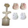 Flower Rabbit Mooncake Mold Mid-Autumn Festival Cake Biscuits DIY Baking Mold Mid-autumn Festival Rabbit Hand Press Mold