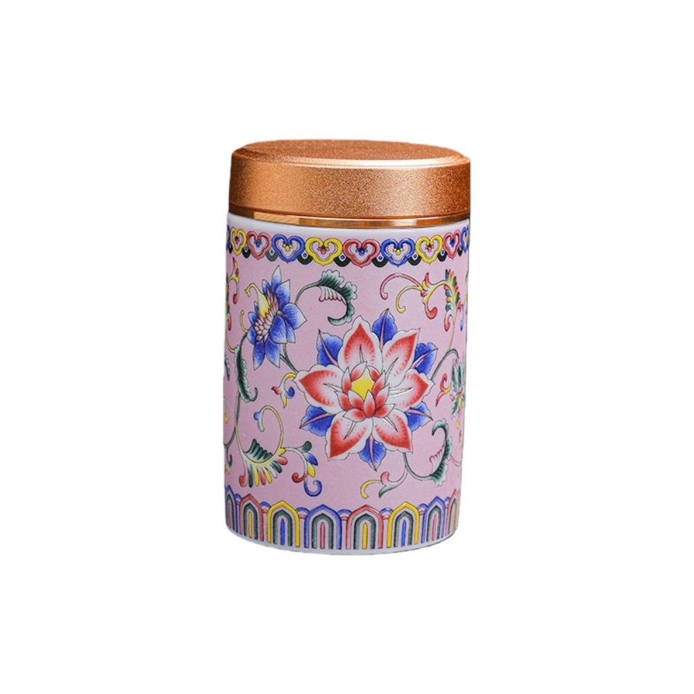 Aufbewahrungsdose Keramik Leer Teedose Mini Chinesischer Stil Teebehälter Vielseitig Exquisit Teeverpackungsbox Zuhause/Büro/Reisen