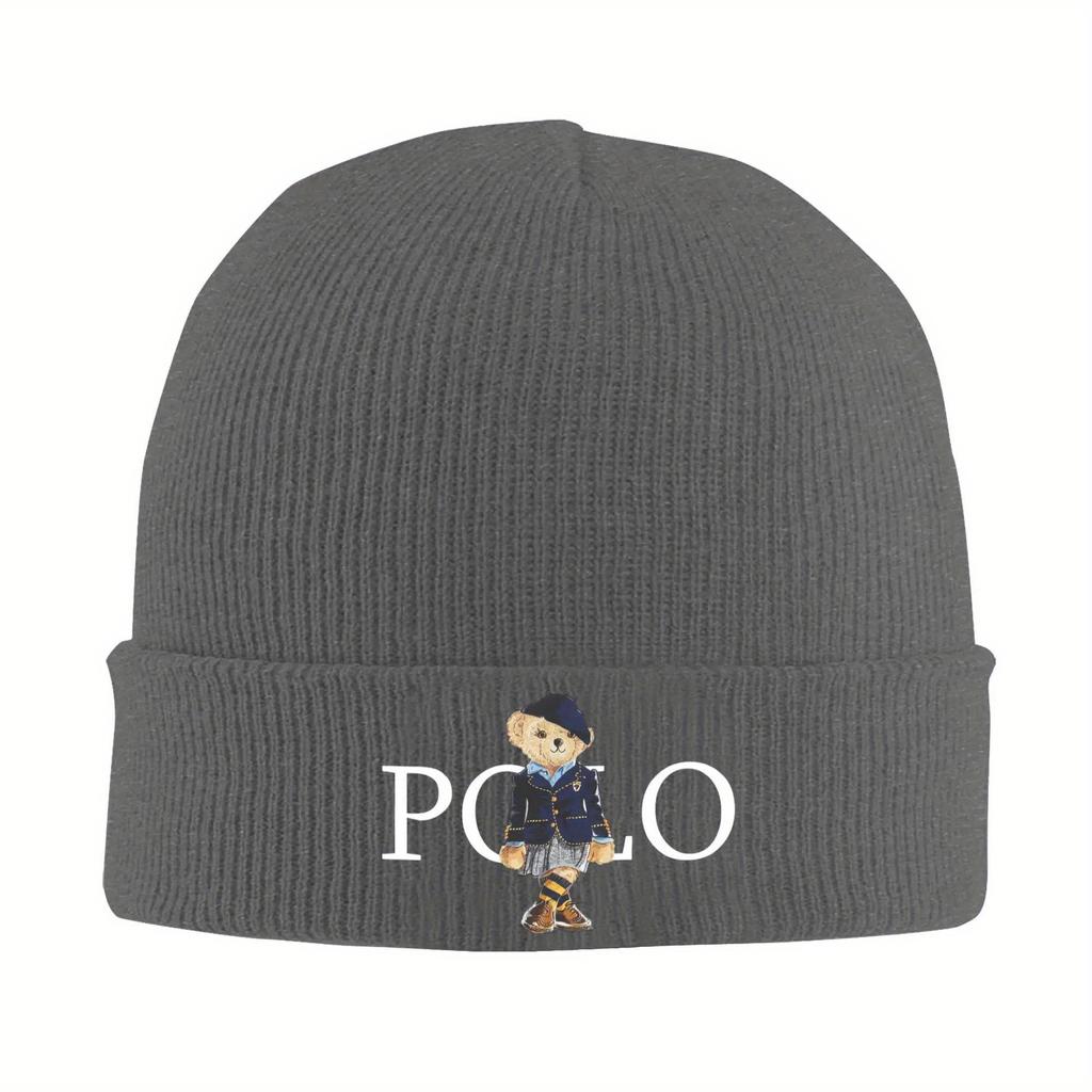 P-Polos Knit Cuff Beanie Skull Hats For Men Women Winter Knitted Beanies Caps