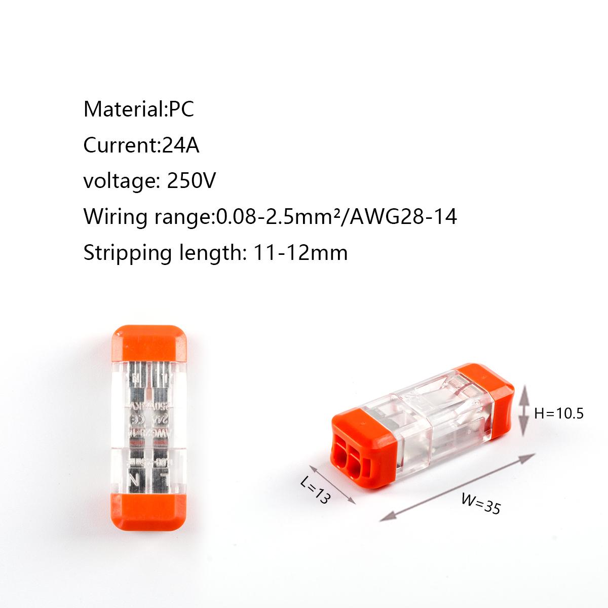 

Mini Fast Wire Cable Connector 22/33/724/736 Compact Conductor Spring Wiring Connector Conductor Push-in Terminal Block
