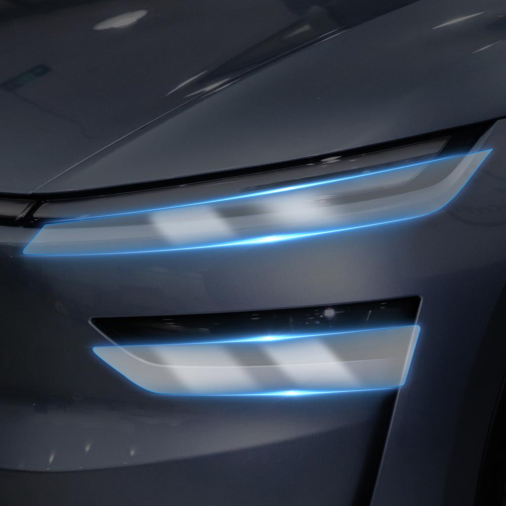 TPU Headlight Protective Film for Tesla Model Y 2025 2026 Scratch Resistant Clear Bra