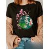 Japanese Cherry Blossom & Koi Fish T Shirt Women Short Sleeve Casual Top Breathable Summer Tee Soft Fabric for Everyday Wear